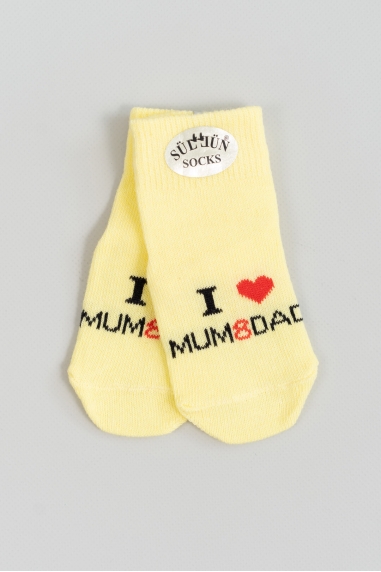 Шкарпетки для новонароджених жовтий бавовна - 1