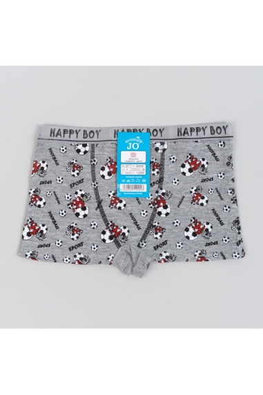 Труси боксери для хлопчика сірий стретч-кулір
