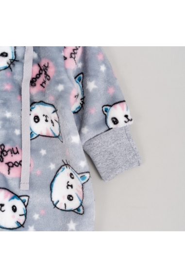 Пухнастий комбінезон сірий велсофт - 2