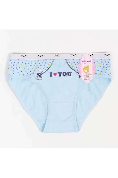 Трусики для дівчинки блакитний стретч-кулір