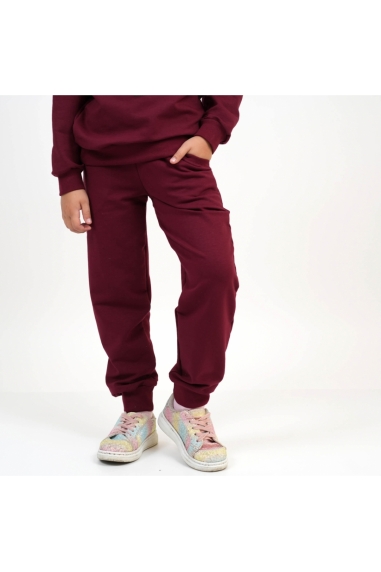 Костюм для дівчинки бордо двонитка - 3