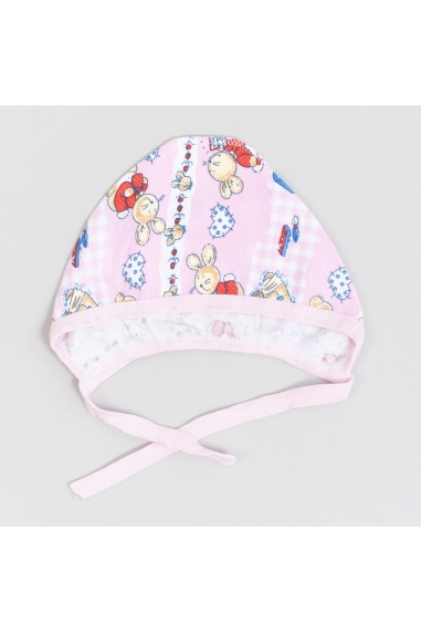 Чепчик для дівчинки Зайчик рожевий начіс