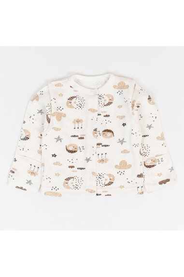 Кофтинка для новонароджених бежевий начіс(футер)