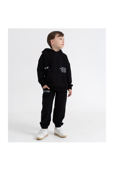 Костюм для хлопчика чорний двонитка - 1