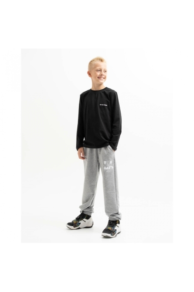 Джогери для хлопчика чорний двонитка