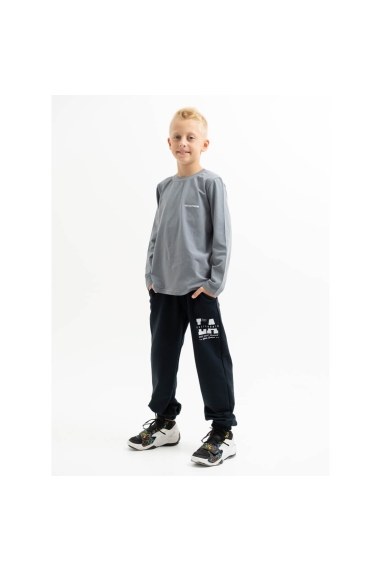 Джогери для хлопчика чорний двонитка