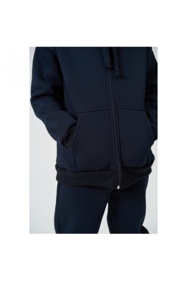 Костюм для хлопчика темно-синій тринитка на флісі - 4