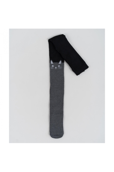 Колготки для дівчинки графітово-чорний махра