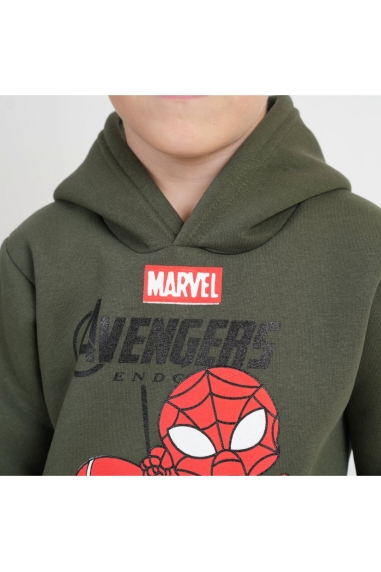 Худі для хлопчика хакі тринитка на флісі - 1