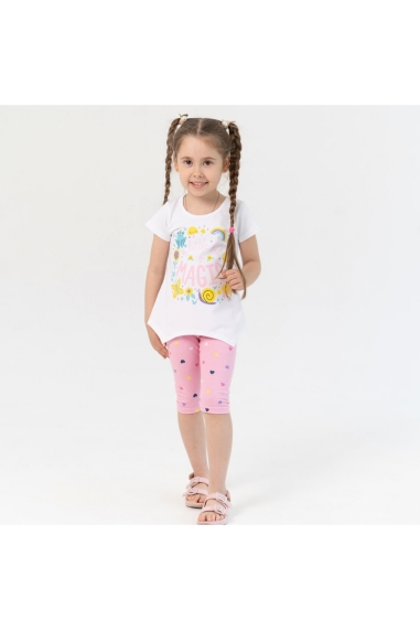 Костюм для дівчинки Сердечка рожевий стретч-кулір