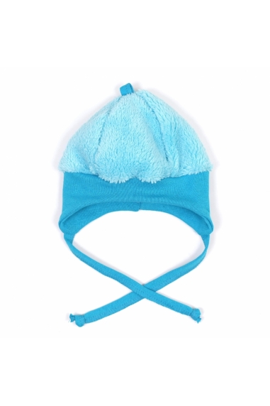 Шапочка для малят однотонна бірюзова велсофт