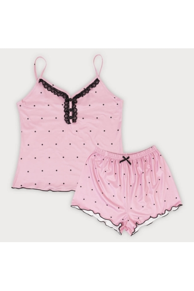 Піжама жіноча рожевий стретч-кулір