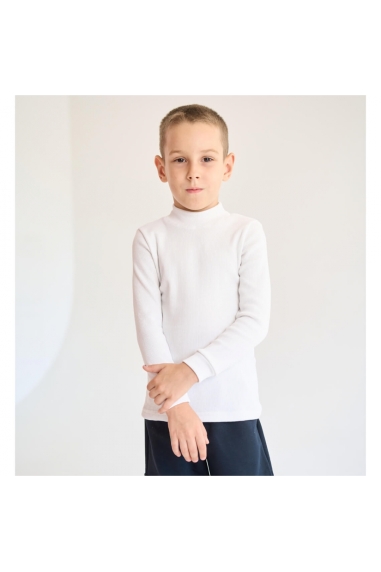 Гольф дитячий білий рубчик з начісом