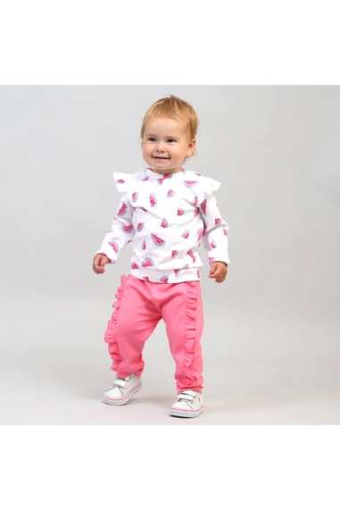 Костюм для дівчинки  Кавунчики кораловий інтерлок