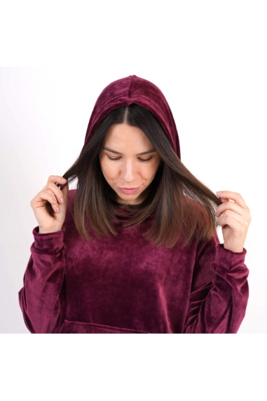 Костюм жіночий велюровий бордо велюр - 2