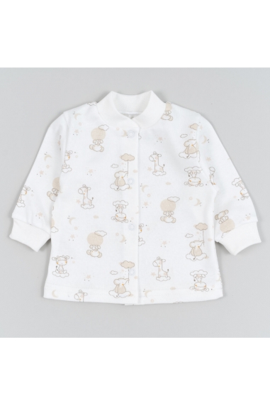 Кофтинка ясельна молочний Слоніки інтерлок