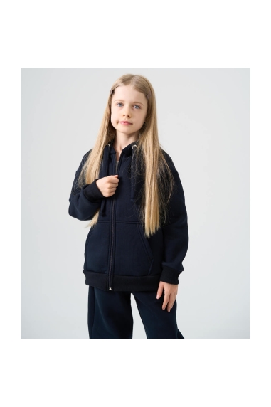 Костюм для дівчинки темно-синій тринитка на флісі