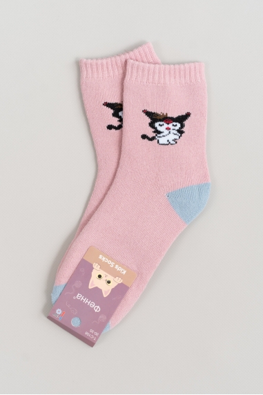 Махрові шкарпетки для дівчинки світло-рожевий махра