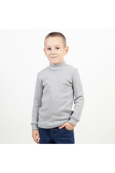 Гольф дитячий сірий щільний рубчик з начісом