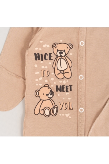 Комплект для новонароджених бежевий кулір - 2