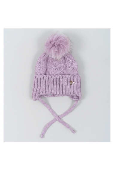 Шапка для дівчинки бузковий в'язка