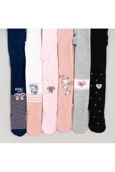 Колготки для дівчинки молочний - 1