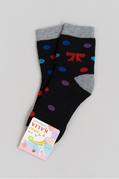 Шкарпетки для дівчинки чорний махра