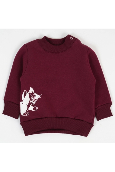 Джемпер для малят бордо трьохнитка на флісі