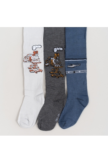 Колготки для хлопчика графіт бавовна - 1