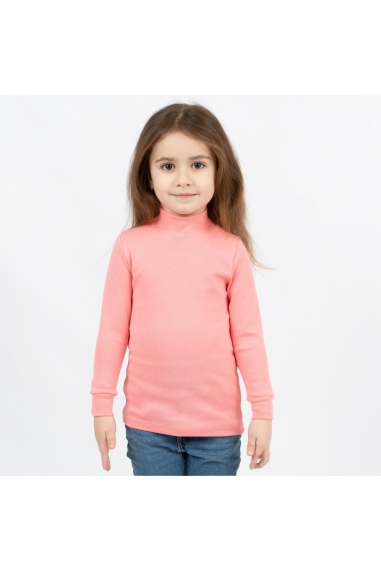 Гольф для дівчаток кораловий стретч - 1