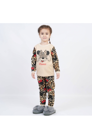 Піжама тепла для дівчинки Міні бежевий начіс (футер)