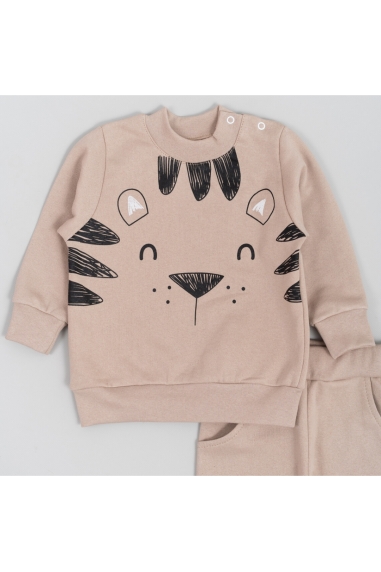 Костюм для малят Ведмедики бежевий начіс (футер) - 2