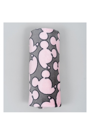 Пухнастий плед ясельний Мікі сірий велсофт