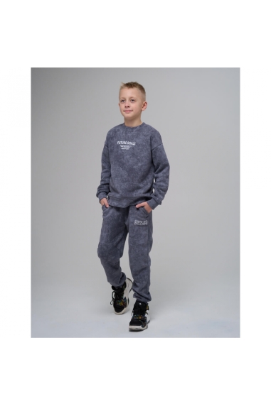 Теплі брюки для хлопчика графіт тринитка на флісі