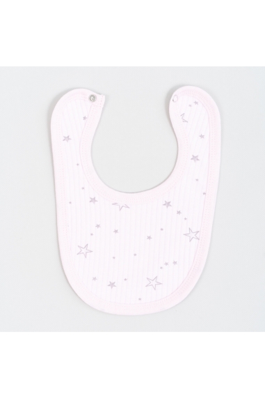 Слинявчик дитячий Зірочки рожевий інтерлок