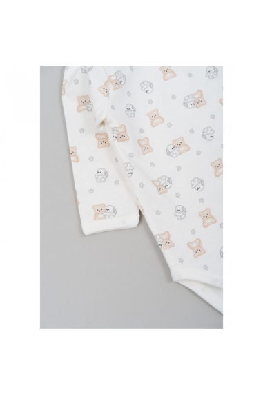 Боді для малят Зайки молочний начіс (футер) - 1