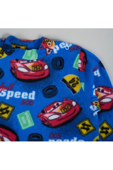 Джемпер для хлопчика Машинки  синій флис - 1