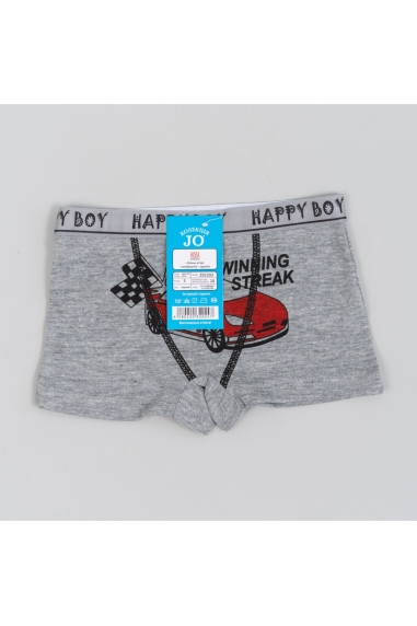 Труси боксери для хлопчика сірий стретч-кулір