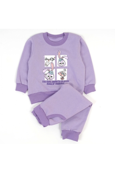 Костюм для дівчинки бузковий начіс (футер)