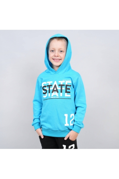 Костюм  для хлопчика бірюзовий начіс (футер)