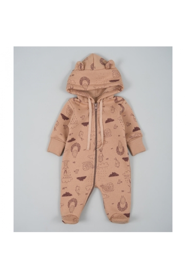 Комбінезон для малят  Лісові Звірята карамель тринитка на флісі