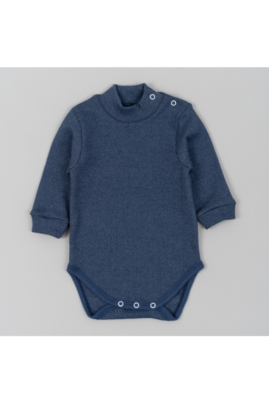 Боді для малюків індиго рубчик з начісом