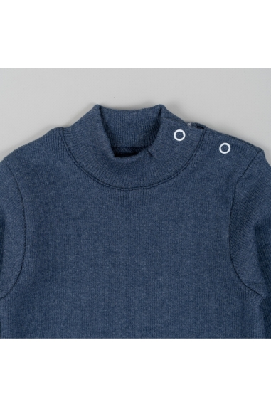 Боді для малюків індиго рубчик з начісом - 2