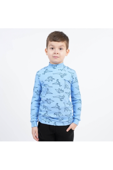 Гольф для хлопчика Діно блакитний рубчик преміум