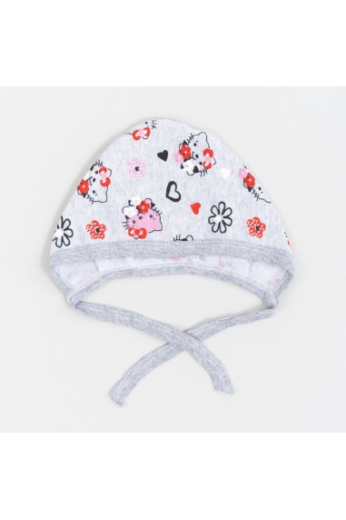 Чепчик для дівчинки сірий начіс