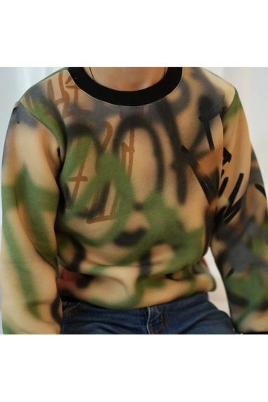 Джемпер теплий для хлопчика гірчичний тринитка на флісі - 2