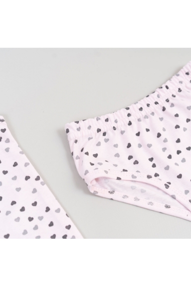 Комплект білизни  для дівчинки Сердечка рожевий кулір - 2