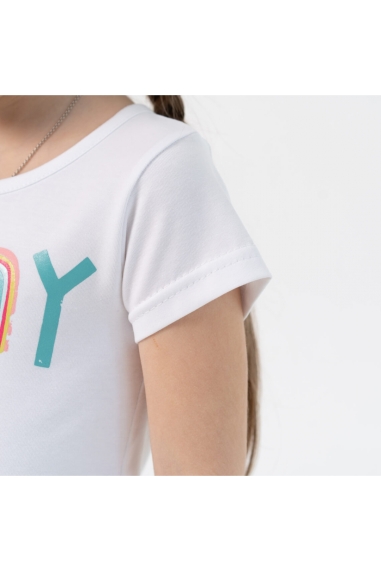 Костюм для дівчинки Квіти білий стретч кулір - 2