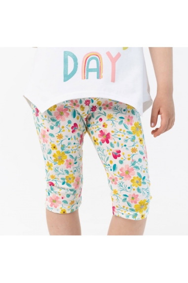 Костюм для дівчинки Квіти білий стретч кулір - 3