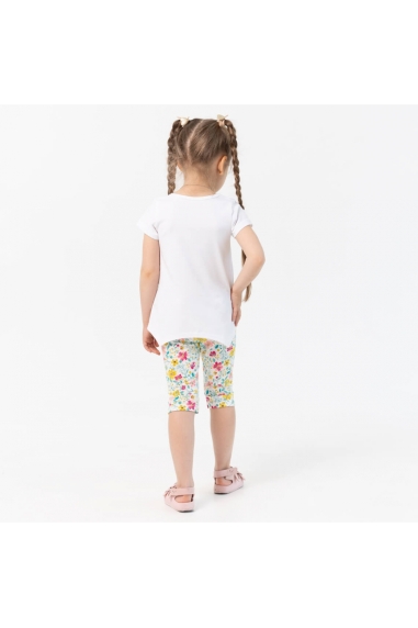 Костюм для дівчинки Квіти білий стретч кулір - 4